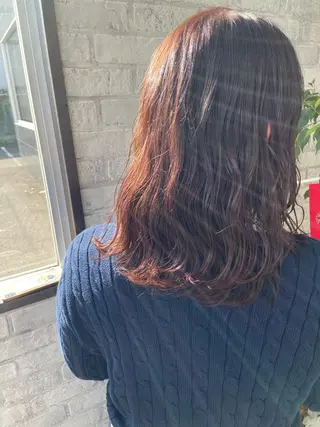 ミディアム カラー Oopsレイヤー 加藤澄都のヘアスタイル