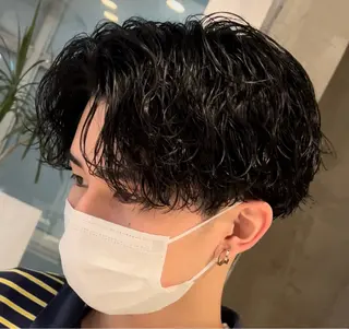 ミディアム パーマ ヘアアレンジ メンズ fifth 石川 凪のヘアスタイル
