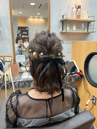 ヘアアレンジ 西田辺/ブリーチ/ SASARAのヘアスタイル