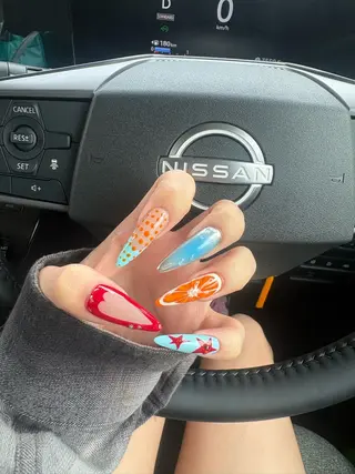 ネイル 33nail✴️栄 スミレ❇️Gel-xのネイルデザイン