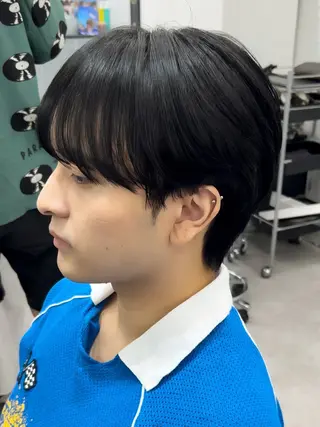 パーマ メンズ 曲がる縮毛矯正 LIBER 岩名のヘアスタイル