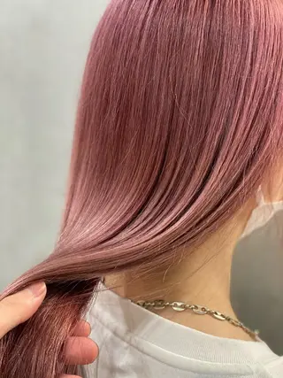 ロング カラー ヘアアレンジ ブリーチダブルカラー 元町三宮/三ノ宮のヘアスタイル