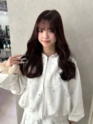 ロング カラー 盛れる顔まわり✨🎀 レイヤー別所好葉のヘアスタイル