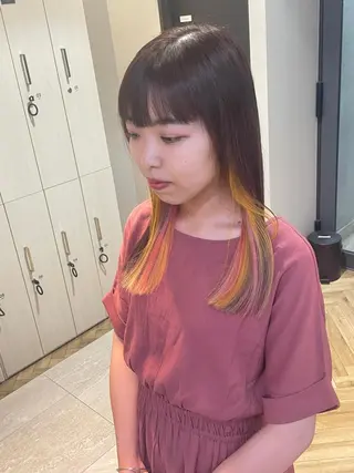 セミロング カラー 浦野 剛志のヘアスタイル