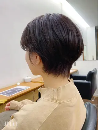 ショート カラー 似合わせレイヤー/ ケアパーマ/高倉のヘアスタイル