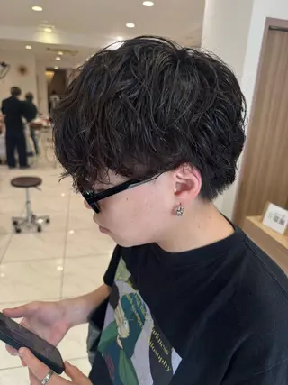 ショート パーマ メンズ メンズパーマ特化/ メッシュ/薫/店長のヘアスタイル