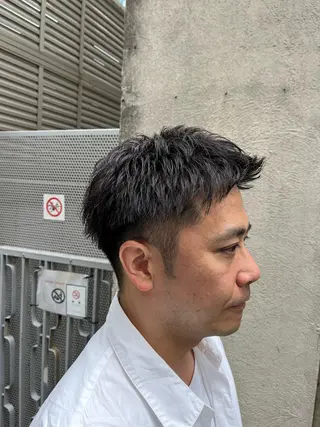ショート パーマ メンズ 🏆メンズヘア特化 🥇代表りんぺーのヘアスタイル