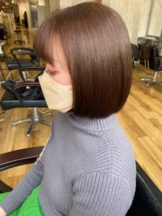 ショート カラー ヘアアレンジ マツエク・マツパ 夜23時まで予約🉑 reverieあきらのヘアスタイル