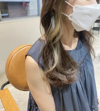 セミロング カラー 似合わせレイヤー 阿波座/ふじむらのヘアスタイル