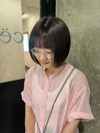 ショート 美髪矯正/シークレッ トハイライト🤍りさのヘアスタイル