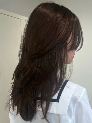 ロング カラー 艶ハイトーン🔆 ️️️安座間 希のヘアスタイル