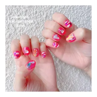 ミディアム ネイル 🐾enen style 🐾のネイルデザイン