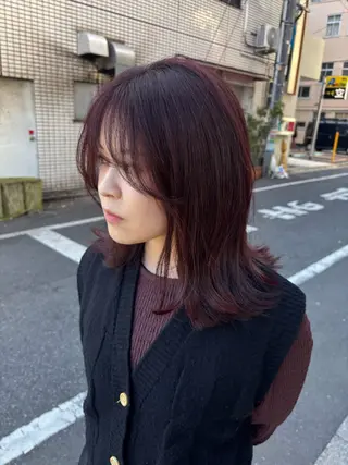 カラー サカウエ 透明感カラー🫧のヘアスタイル
