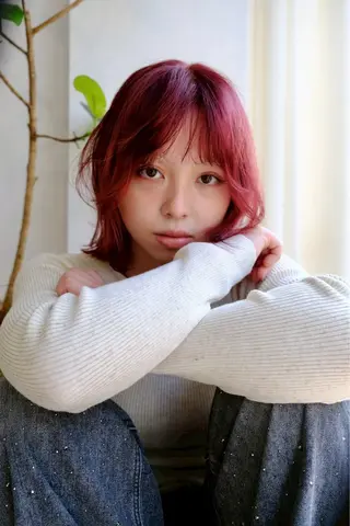 カラー kou/ハイトーン /艶カラー/韓国ヘアのヘアスタイル
