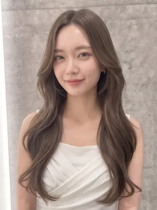 ロング 韓国風cut/ 縮毛矯正/正岡幹康のヘアスタイル