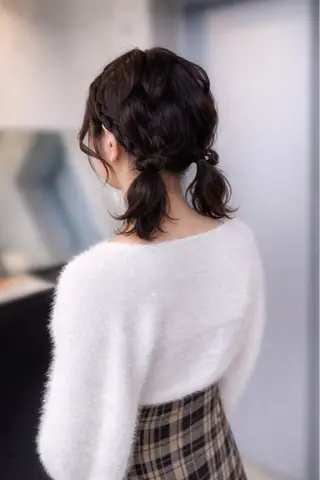 ミディアム カラー パーマ 透明感カラー✂︎ /縮毛矯正/YUKAのヘアスタイル