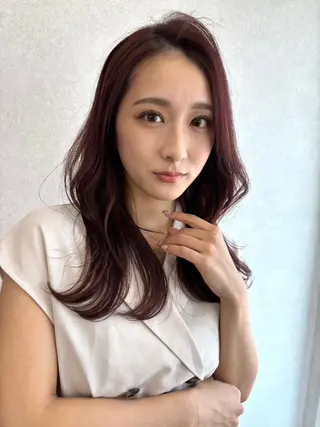 セミロング カラー 🎀ブリーチ ハイト ーン ♡Kanon♡のヘアスタイル