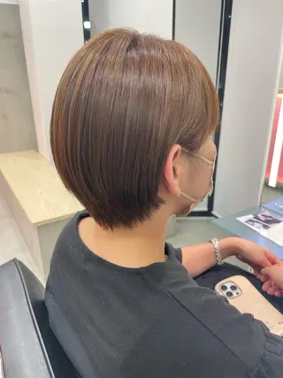 ショート カラー 韓国/顔周り/ボブ/ ショート/大川陽太のヘアスタイル