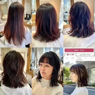 ミディアム カラー k Toshieのヘアスタイル