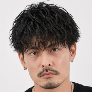 ショート カラー パーマ ヘアアレンジ メンズ キッズ メンズカット/パーマ 山崎航平💈のヘアスタイル