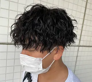 パーマ メンズ ひなた/elima 調布/暖色カラーのヘアスタイル