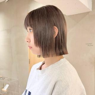 ミディアム カラー ボブ/レイヤー/栄 🌟梅田盛一のヘアスタイル
