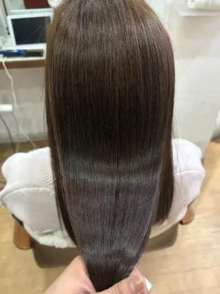 ロング カラー 縮毛矯正/ワンカラー モデル募集🫧田村のヘアスタイル