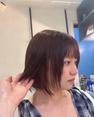 ミディアム カラー 河野穂香 /パーマモデル募集中のヘアスタイル