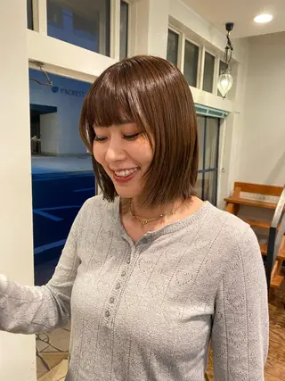 ミディアム カラー ソノダ リコのヘアスタイル
