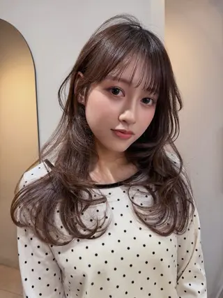ロング 橘　愛佳/暖色系 レイヤーカットのヘアスタイル