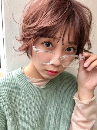 ショート カラー パーマ ヘアアレンジ 西山梨々【5/1〜 復帰致します🌼】のヘアスタイル