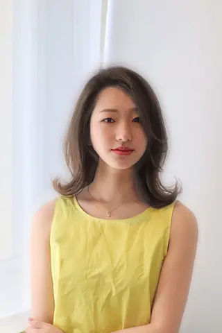 ミディアム カラー 髪質改善🌈縮毛矯正 荻原 達矢のヘアスタイル