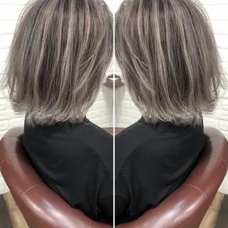 ミディアム カラー famille ファミーユのヘアスタイル