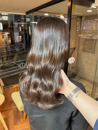セミロング カラー 矢野 晃平のヘアスタイル
