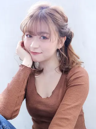 ミディアム カラー パーマ ヘアアレンジ ITbyALBUM 中野店のヘアスタイル