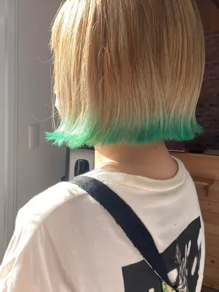 ショート カラー ヘアカラー&縮毛矯正 STAR☆RIVERのヘアスタイル