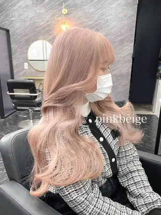 ロング カラー エクステ🩵ブリーチ 韓国ヘア🩵KAEのヘアスタイル