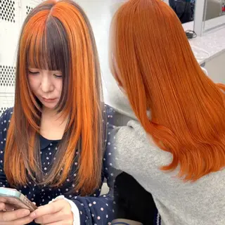 カラー デザイン×ダブルカラ ーHarusa🎀のヘアスタイル