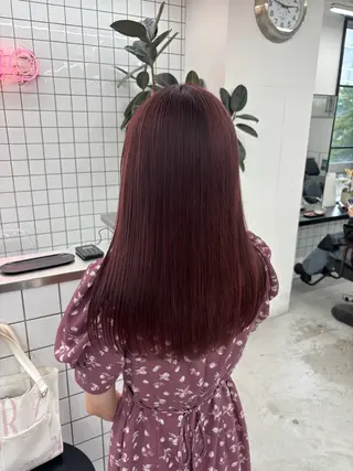 ミディアム カラー ヘアアレンジ 夕羽夢🍓矢場/ JILLSTUDIOのヘアスタイル