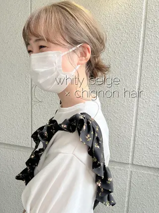 ロング カラー ヘアアレンジ カラーパティシエ facce🌼ikoのヘアスタイル