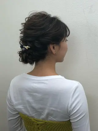セミロング ヘアアレンジ Agu hair 清尾 浩昭のヘアスタイル