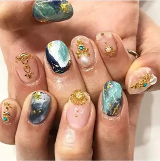 ネイル 渋谷/チップ長さ出し 👑アプレgel-xのネイルデザイン