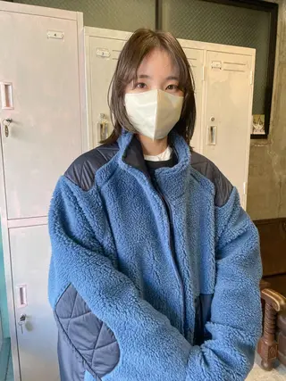 ミディアム カラー パーマ/レイヤー 岩山丈一郎のヘアスタイル