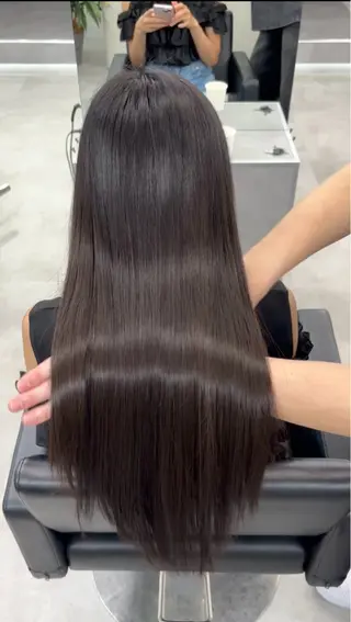 ロング 神戸で縮毛矯正/髪質 改善/お任せくださいのヘアスタイル