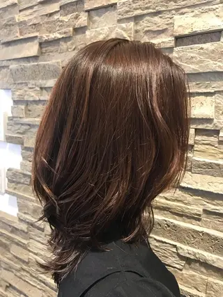 セミロング ヘアアレンジ 作並 美穂のヘアスタイル