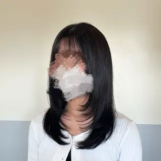 セミロング 艶カラー/岡崎 /おかもとななのヘアスタイル