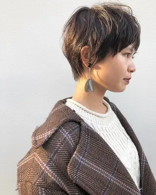 ショート カラー 透明感カラー/ボブ あんまみゆのヘアスタイル