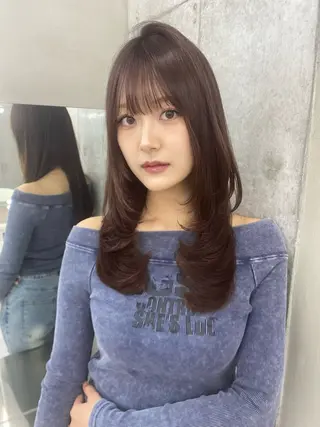 ミディアム 髪質改善/はるみ🌙 赤み消しカラーのヘアスタイル