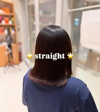 ショート 💎ツヤ髪ストレート カラー💎かのんのヘアスタイル