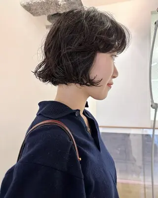 ショート パーマ 宮嶋 蓮のヘアスタイル